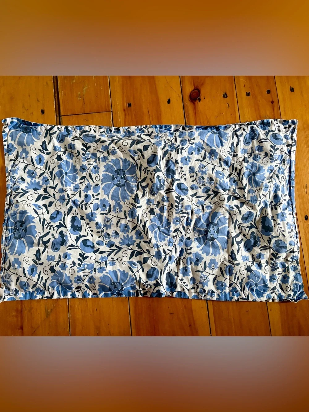 John Robshaw Zoya Azure Queen Duvet Cover + King Sham Organic Cotton